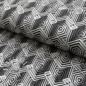 Jersey VISCOSE Structure grey digital print