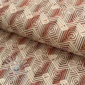 Jersey VISCOSE Structure beige digital print