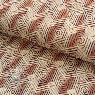 Jersey VISCOSE Structure beige digital print