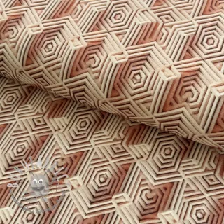 Jersey VISCOSE Structure beige digital print
