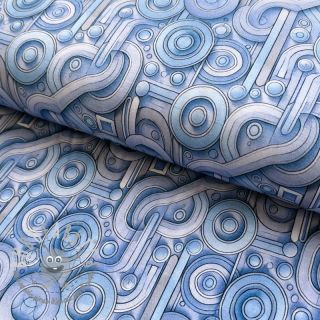 Jersey VISCOSE Unity blue digital print