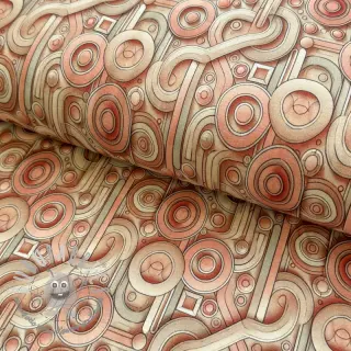 Jersey VISCOSE Unity orange digital print