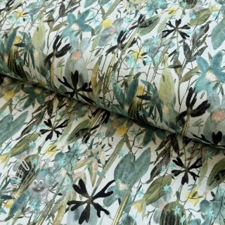 Jersey VISCOSE Vibrant forest green digital print