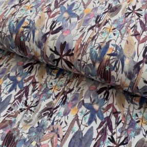 Jersey VISCOSE Vibrant forest grey digital print