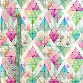 Jersey VISCOSE Stained glass green digital print