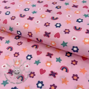 Tessuto di cotone Love pink