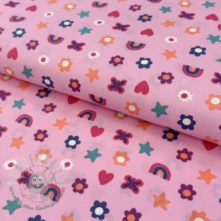 Tessuto di cotone Love pink