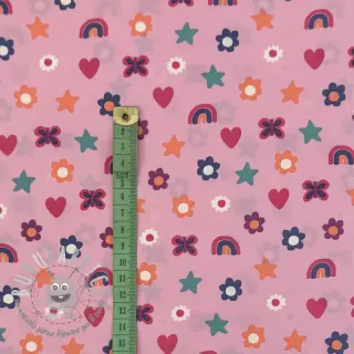 Tessuto di cotone Love pink