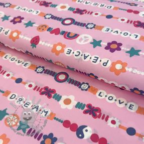 Tessuto di cotone Love dream pink