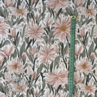 Mussola/Doppia garza Bunches of flowers digital print