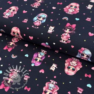 Jersey Dolls navy digital print