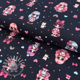 Jersey Dolls navy digital print
