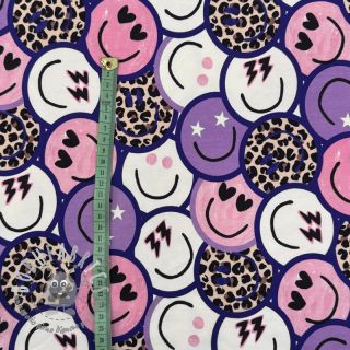 Felpa Happy faces purple digital print
