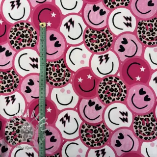 Felpa Happy faces pink digital print