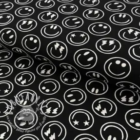 Jersey Happy faces black digital print