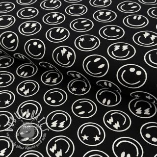 Jersey Happy faces black digital print