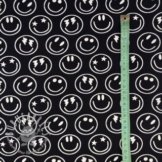 Jersey Happy faces black digital print