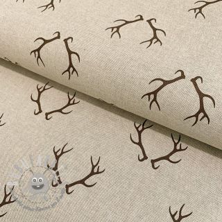 Tessuto decorativo Linenlook Deer antlers