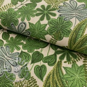 Tessuto decorativo Linenlook Arty botanic leaves