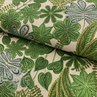 Tessuto decorativo Linenlook Arty botanic leaves