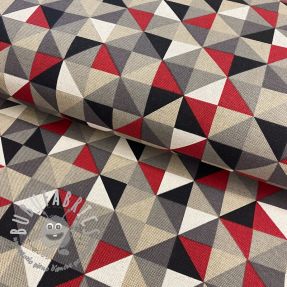 Tessuto decorativo Linenlook Diamond triangle red