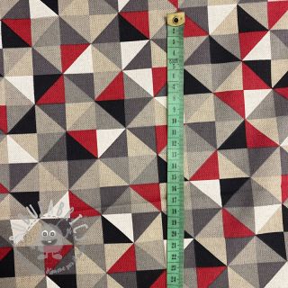 Tessuto decorativo Linenlook Diamond triangle red
