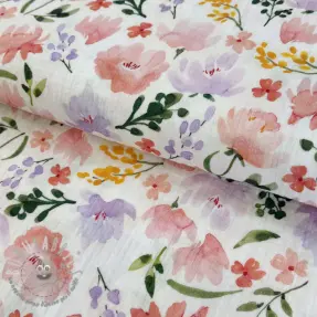 Mussola/Doppia garza Big summer flowers digital print