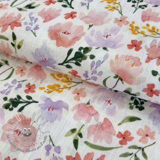 Mussola/Doppia garza Big summer flowers digital print