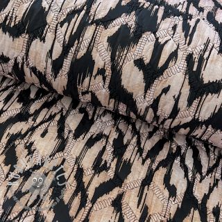Tessuto trapuntato Blurry Ikat black