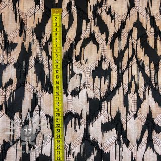 Tessuto trapuntato Blurry Ikat black
