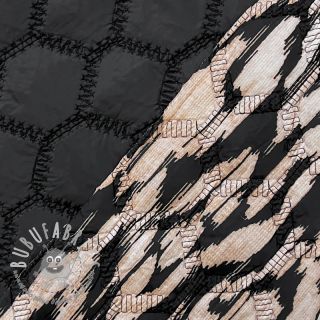 Tessuto trapuntato Blurry Ikat black