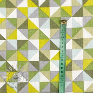 Tessuto decorativo premium Diamond triangle green
