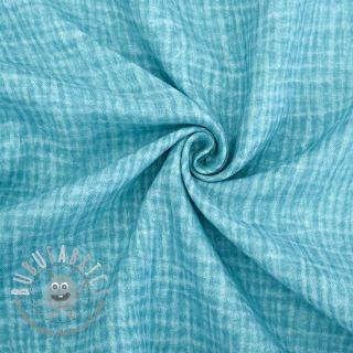 Mussola/Doppia garza Vintage aqua