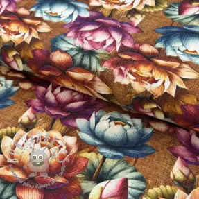 Viscosa con lino Marigold design C digital print