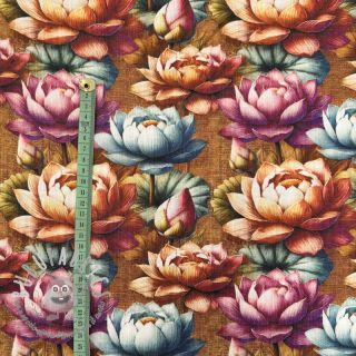 Viscosa con lino Marigold design C digital print