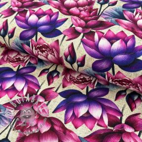Viscosa con lino Marigold design D digital print