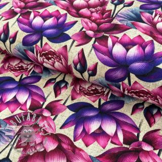 Viscosa con lino Marigold design D digital print