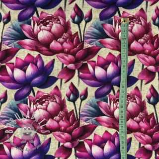 Viscosa con lino Marigold design D digital print