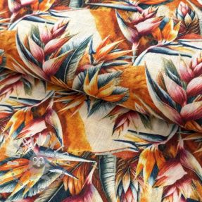 Viscosa con lino Marigold design A digital print