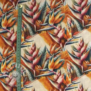Viscosa con lino Marigold design A digital print