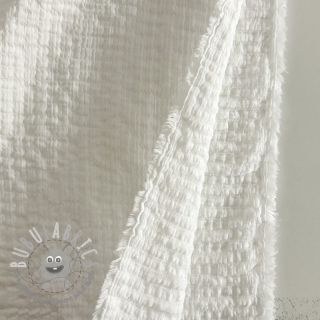 Tessuto di cotone STRETCH Baby off white