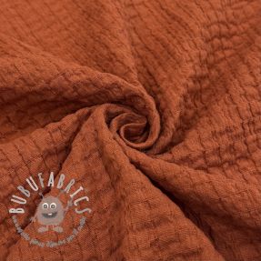 Tessuto di cotone STRETCH Baby rust