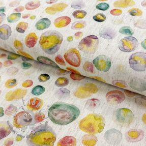 Viscosa con lino Natural Lin Livy green digital print