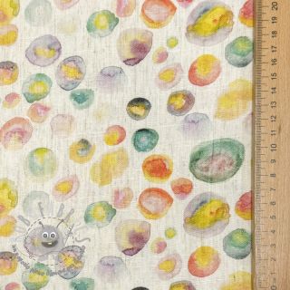 Viscosa con lino Natural Lin Livy green digital print