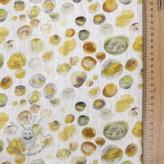 Viscosa con lino Natural Lin Livy yellow digital print