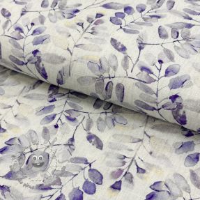 Viscosa con lino Natural Lin Lissy purple digital print