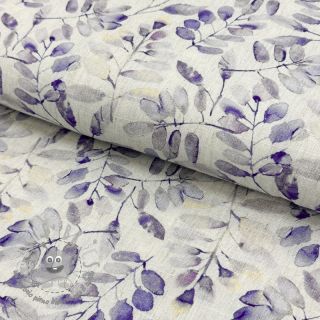 Viscosa con lino Natural Lin Lissy purple digital print