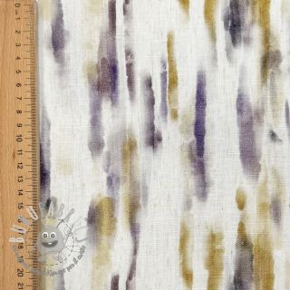 Viscosa con lino Natural Lin Lina green digital print