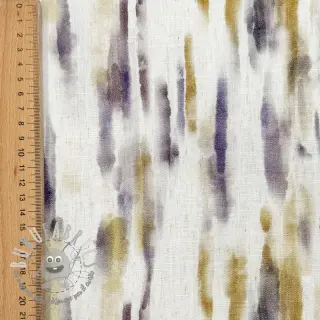 Viscosa con lino Natural Lin Lina green digital print