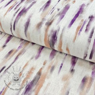 Viscosa con lino Natural Lin Lina purple digital print